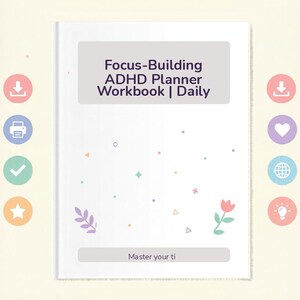 Caderno de Planejamento para Desenvolvimento do Foco em Adultos com TDAH | Rotinas Diárias, Acompanhamento de Metas e Habilidades de Função Executiva