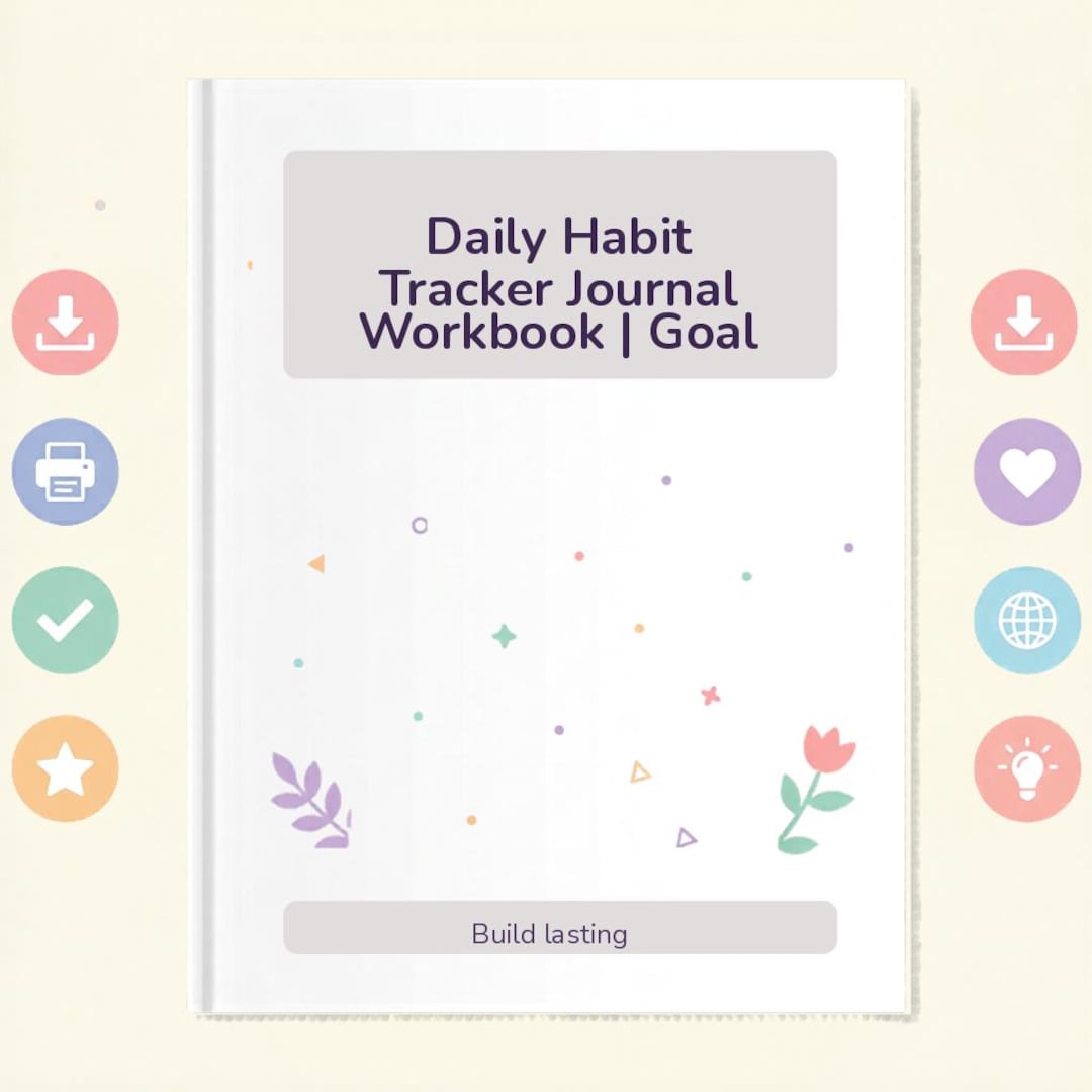 Daily Habit Tracker Journal Workbook | Goal Setting & Routine Building ...