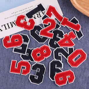 Parches bordados con números del 0 al 9 / Parches termoadhesivos para reparación de ropa y diseños personalizados