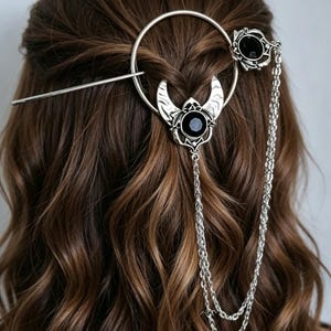 Moon Hair Fork Silver - Etsy