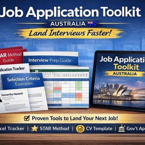 Job Application Toolkit Australia | STAR Method, Interview Guide, Excel Tracker, Government Applications