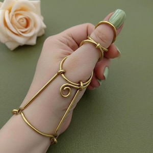 Gold Full Thumb Splint Bracelet - Adjustable CMC & IP Joint Stability - Arthritis
