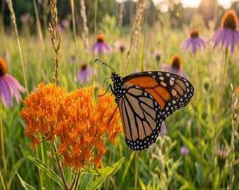 30 semillas de algodoncillo naranja (Asclepias)