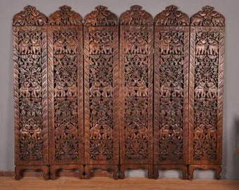 木製間仕切り 3パネル 精巧な彫刻　引き取り限定 il_340x270.2699258620_680e.jpg
