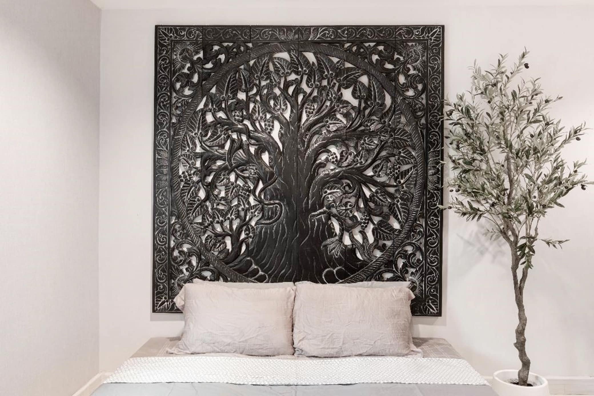 Large Wooden Art Decor Bodhi Tree of Life Wall Art Carved Wood Etsy