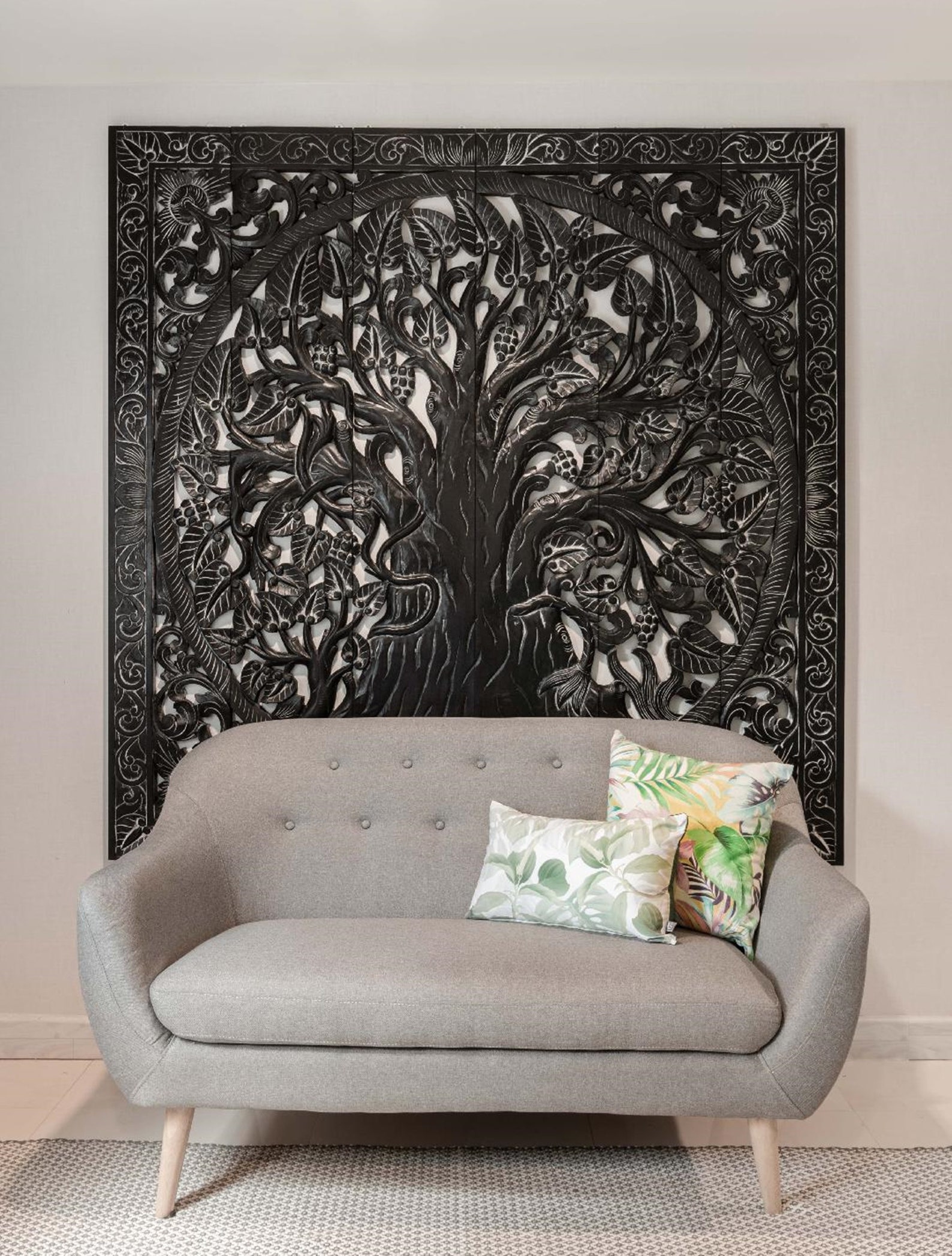 Large Wooden Art Decor Bodhi Tree of Life Wall Art Carved Wood Etsy