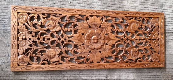 Hand Carved Lotus Panel Carving Hand Carved Lotus Panel Carving