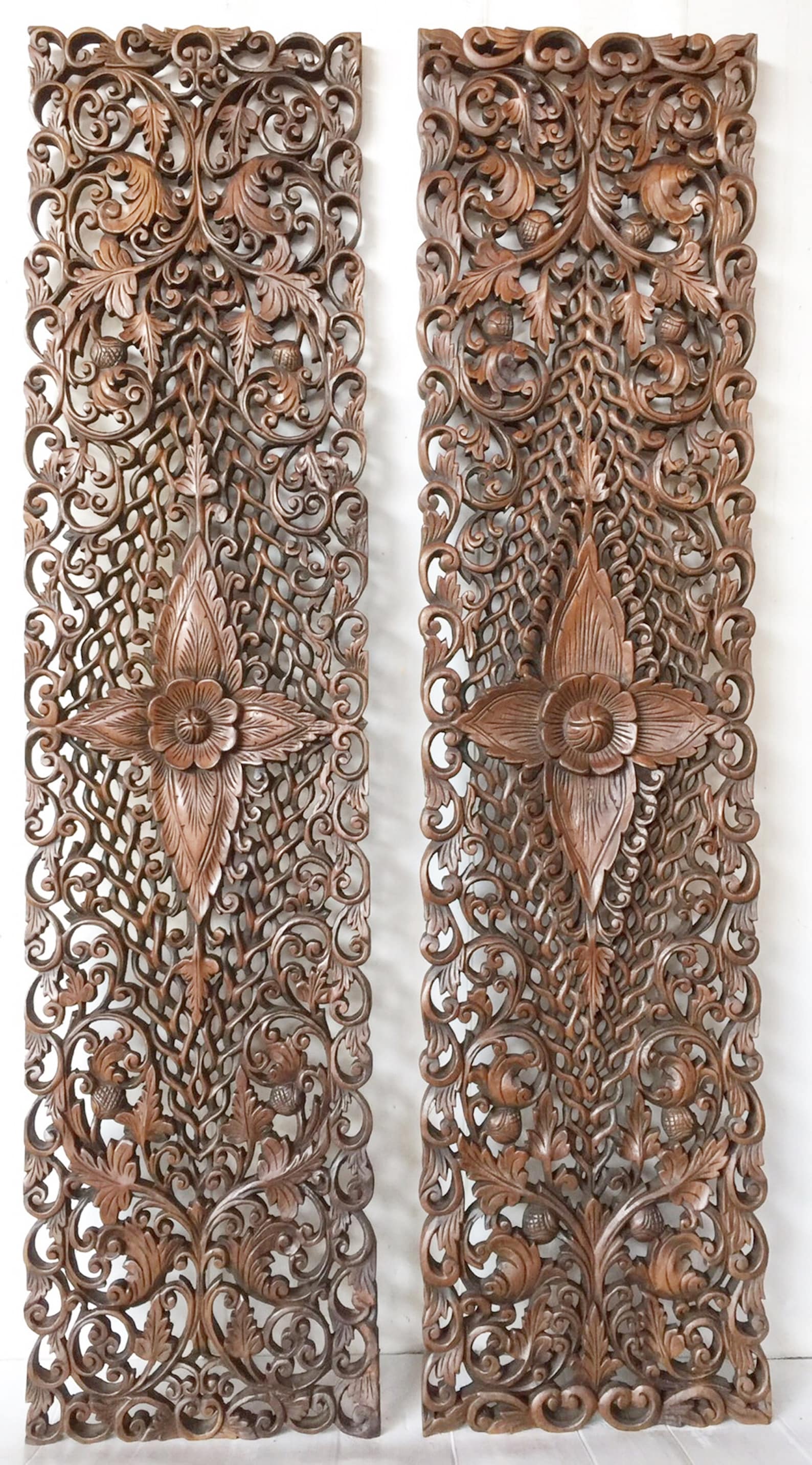 72 Pair Large Wood Wall Art Mandala Flower Wooden Etsy