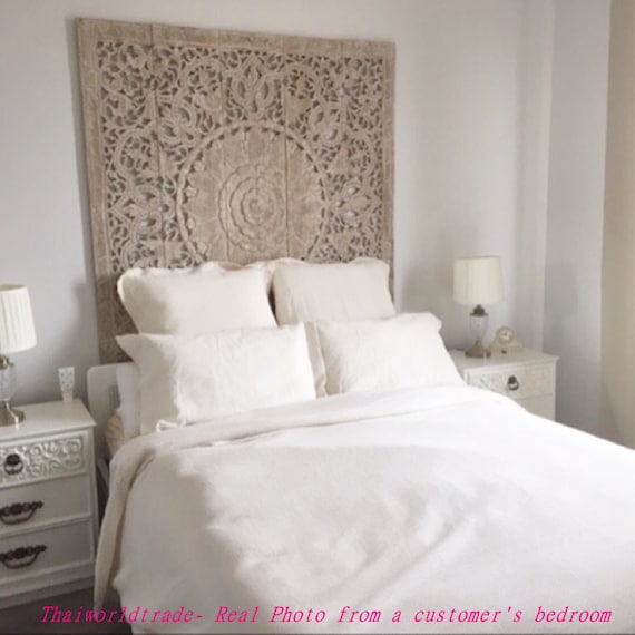 Thai Queen Bed Mandala Bohemian Headboard 5ft Sculpture Lotus Etsy Thai Queen Bed Mandala Bohemian Headboard 5ft Sculpture Lotus Etsy