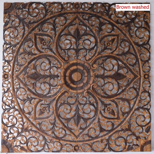 Brown Large Teak Wood Wall Art King Size Bed Sculpture Etsy