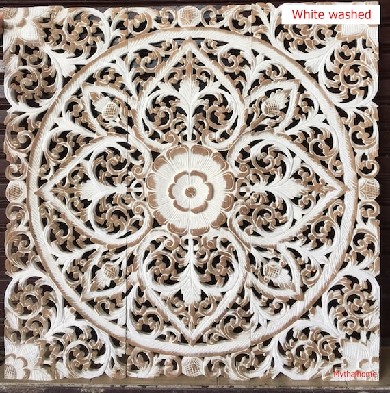 Lotus Flower Mandala Panel Carving Lotus Flower Mandala Panel Carving