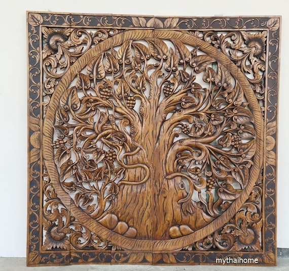 Tree of Life Panel Carving Tree of Life Panel Carving