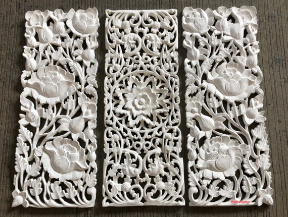 Lotus Flower Mandala Panel Carving Lotus Flower Mandala Panel Carving