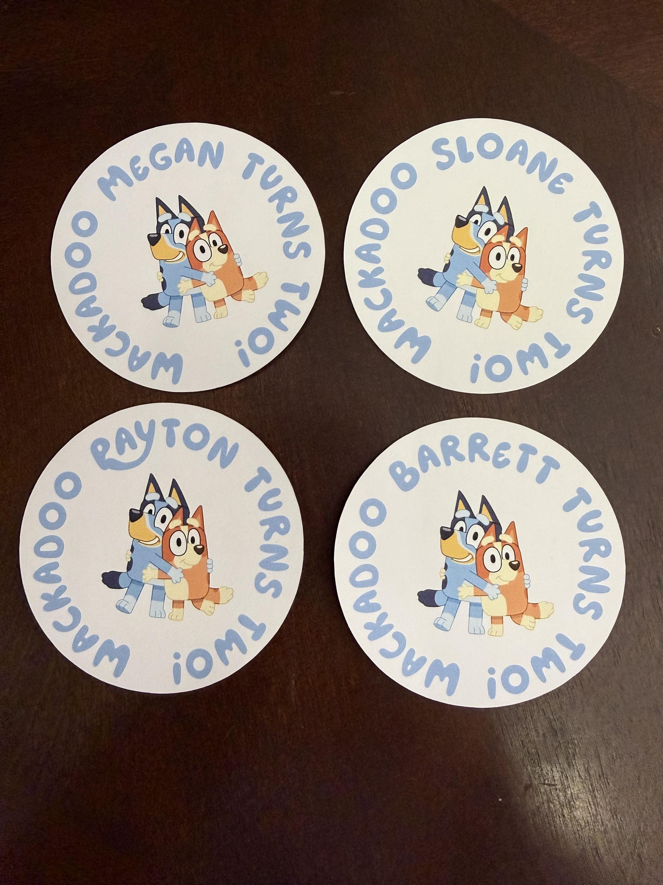 Personalized Bluey Birthday Stickers | Party Favor Labels, Goodie Bag ...