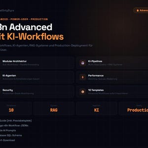 n8n Advanced KI-Workflows | Sub-Workflows RAG KI-Agenten | Production Guide | 10 Templates | Download