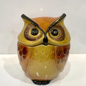 vintage Pot à biscuits hibou Metlox Poppytrail California Pottery