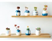Set of 8 - Hand Painting Planter,Succulent Planter, Succulent Pot,Cactus Planter Container,Flower Planter,Home Decor,office decor,Mini Pot