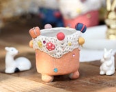 Unique orange Lovely cake,Ceramic Planter,Succulent Planter,Succulent Pot,Cactus Planter Container,Children 39 s room Decoration,gift idea -A6