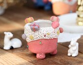 Unique red Lovely cake,Ceramic Planter,Succulent Planter,Succulent Pot,Cactus Planter Container,Children 39 s room Decoration,gift idea -A5