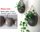 Different sizes, Handcrafted Hanging Ceramic Wall Planters,Wall Hanging Flower Planter,Hanging Pots,Hydroponics Planter,Air Plant Holder