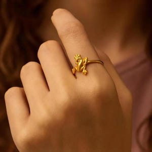 Guldgrodring, Elegant Trädgrodsmycke för Kvinnor, Unikt Djurarmband, Minimalistisk Naturinspirerad Ring, Söt Paddapresent till Henne