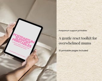 Postpartum Support Printables I  Mental health and self care worksheets