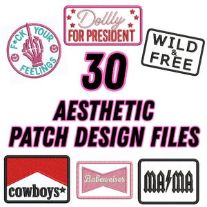 30 borduurlapbestandontwerpen! Esthetische borduurbestanden Leuke borduurbestanden