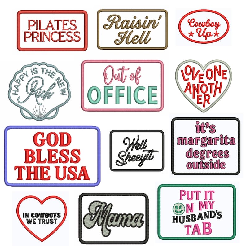 30 Embroidery Patch File Designs! Aesthetic Embroidery Files Cute Embroidery Files image 2
