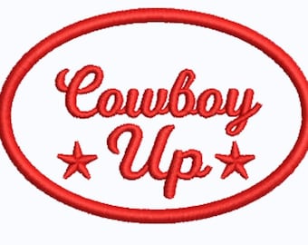 Cowboy Up Embroidery Design | Western Rodeo Embroidery File | Country Western Machine Embroidery Pattern | PES DST