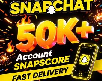 50 000 comptes Snapscore Snapchat, score élevé pour les personnes âgées, livraison rapide (numérique)