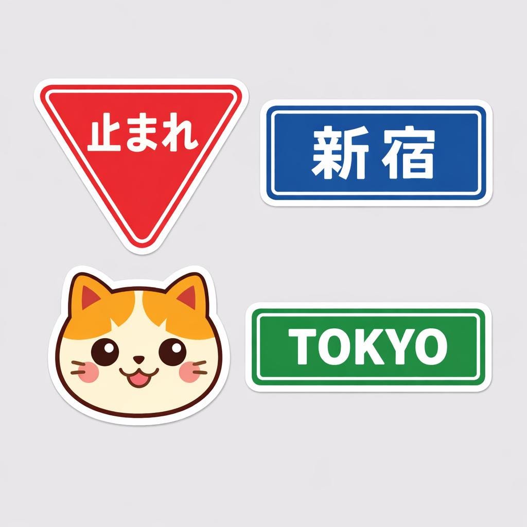 Japanese Digital Sticker Pack | Retro Signs, Neon ,daily Icons | Kawaii ...