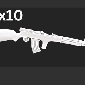 Just Some Miniatures WW2 x10 Fedorov Avtomat Rifle Conversion Bits, Bolt Action, 20mm, 28mm, 32mm, 35mm, 40mm, 50mm, 54mm, Chain of Command