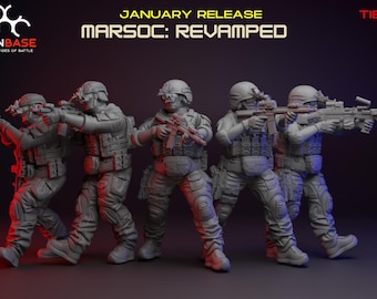 Turnbase Modern Miniature, US MARSOC, Marines Special Operations Command, 15mm 20mm 28mm 32mm 35mm 40mm 54mm, Spectre, Zona Alfa, Stalker