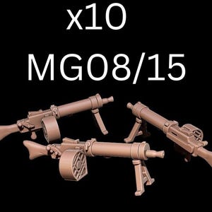Just Some Miniatures x10 German LMG 08/15 Conversion Kitbash Bits, Bolt Action, 20mm, 28mm, 32mm, 35mm, 40mm, 50mm, 54mm