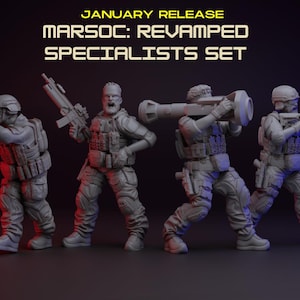 Turnbase Modern Miniatures, MARSOC Specialists, Marines Special Operations Command, 15mm 20mm 28mm 32mm 35mm 40mm 54mm, Spectre, Zona Alfa