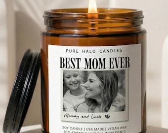 Vela personalizada para la mejor mamá, vela divertida para mamá para regalos de cumpleaños, vela personalizada para madre e hija, regalo de hija para madre
