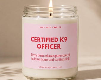 認定K9オフィサーキャンドル、K9オフィサーへの感謝、K9オフィサー卒業祝い、最高のK9オフィサーギフト、K9オフィサー、K9オフィサー週間ギフト