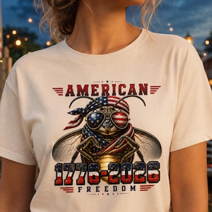 Fourth of July Firefly Shirt, Vintage Patriotic Lightning Bug Tee