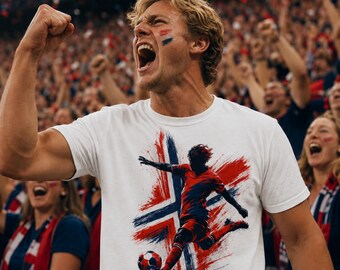 Norway Soccer Shirt Vintage Football Player Match Day Fan Gift