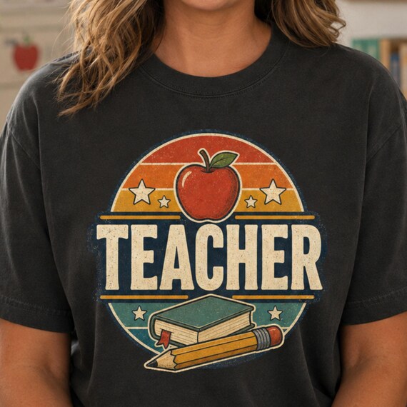 Funny Teacher Shirt, Retro Teacher Tee, Back to School Shirt, Teacher Gift, Vintage Classroom Tee
