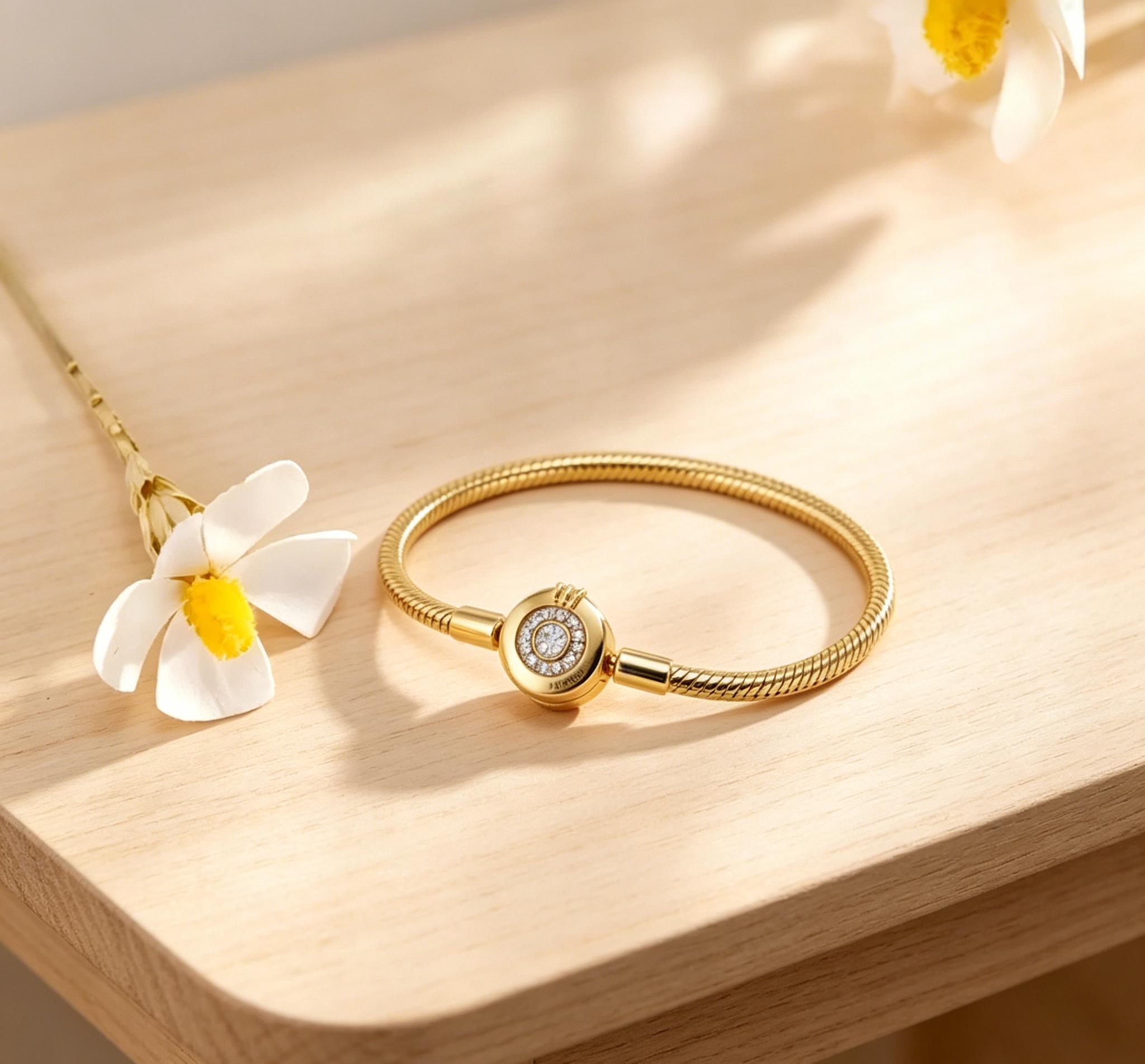 Pandora bracelet gold - Etsy 日本
