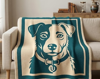 Decke Häkelanleitung - Hunde Mosaik Häkeldecke, Hunde Portrait Häkeldecke Muster, Overlay Crochet Afghan, Tierliebhaber Digitaler Download