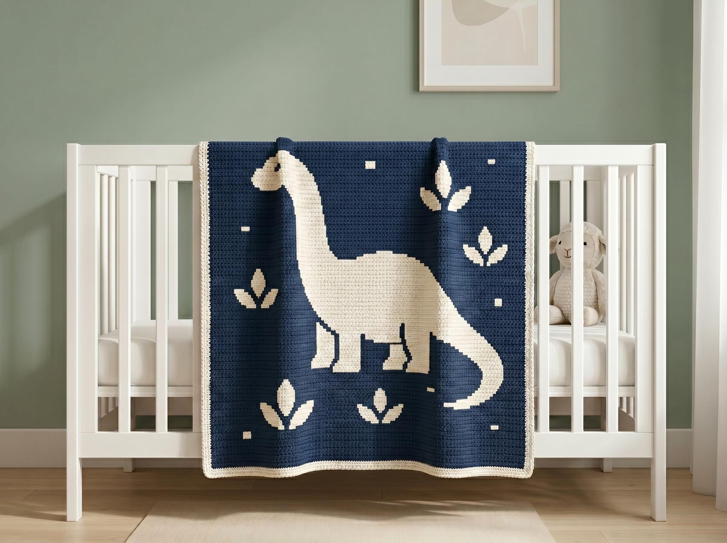30 Dinosaur Blanket Crochet Patterns to Stitch for Kids, Nurseries, and Dino Fans 22 Dinosaur Mosaic Crochet Blanket Pattern