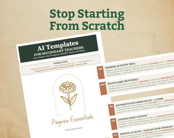 AI Teaching Guide for Secondary Teachers | 200+ Lesson Planning Frameworks for ChatGPT Gemini Claude
