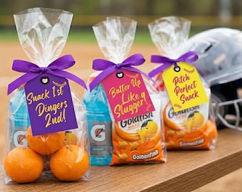 Softball Snack Bag Tags Printable | Instant Download