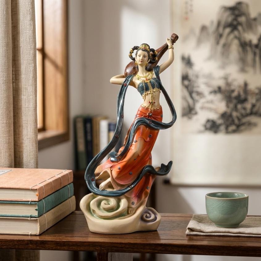Chinese Lady Statue - Etsy