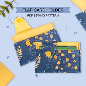 Flap Card Holder Sewing Pattern, Beginner Wallet Tutorial (PDF Download) ch002
