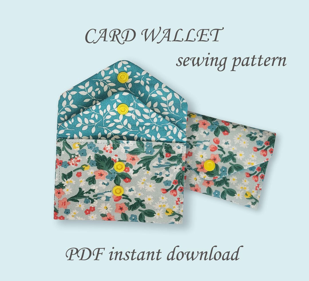 Beginner Card Wallet Sewing Pattern, Quick DIY Mini Pouch (PDF Instant ...