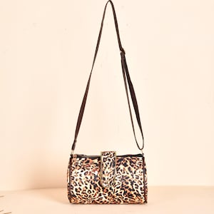 Leopard Print Crossbody Bag for Women | Animal Print Sling Purse | Stylish Shoulder Bag | Trendy Mini Handbag | Statement Fashion Bag