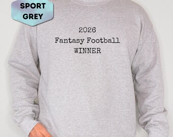 2026 Fantasy Football Champion Sweatshirt, Funny League Winner Trophy Crewneck, Gold Draft Day Pullover, Commish Sports Gift